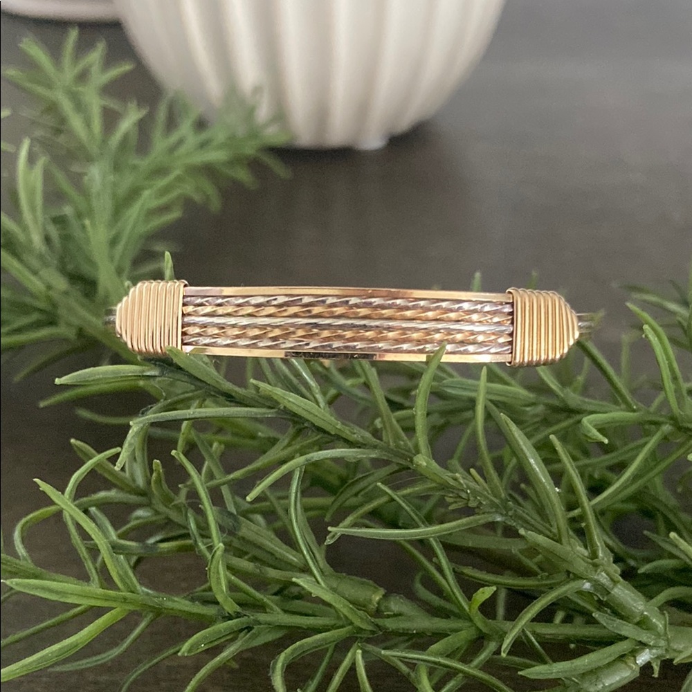 Elegant Gold and Silver Bracelet